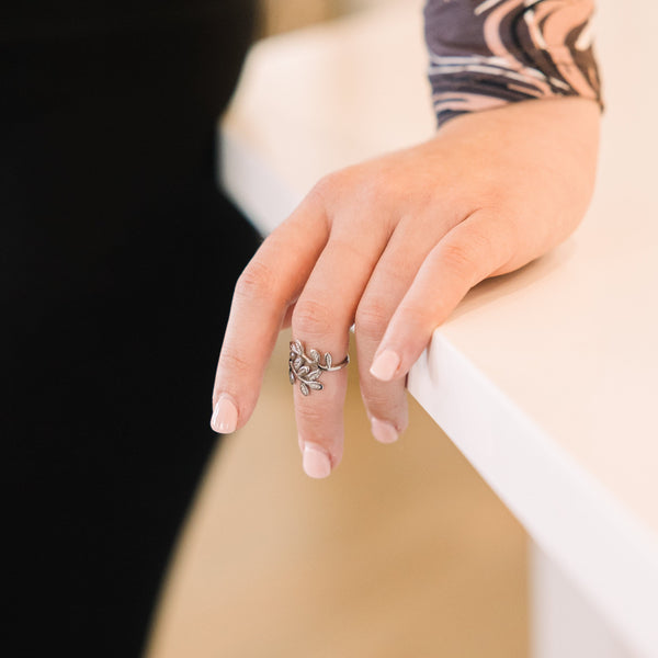 Bague feuille d'olivier de Palestine